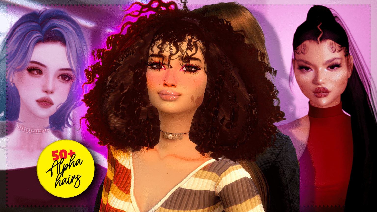50+ Alpha Hair CC That Look SUPER Realistic for the Sims 4! — SNOOTYSIMS