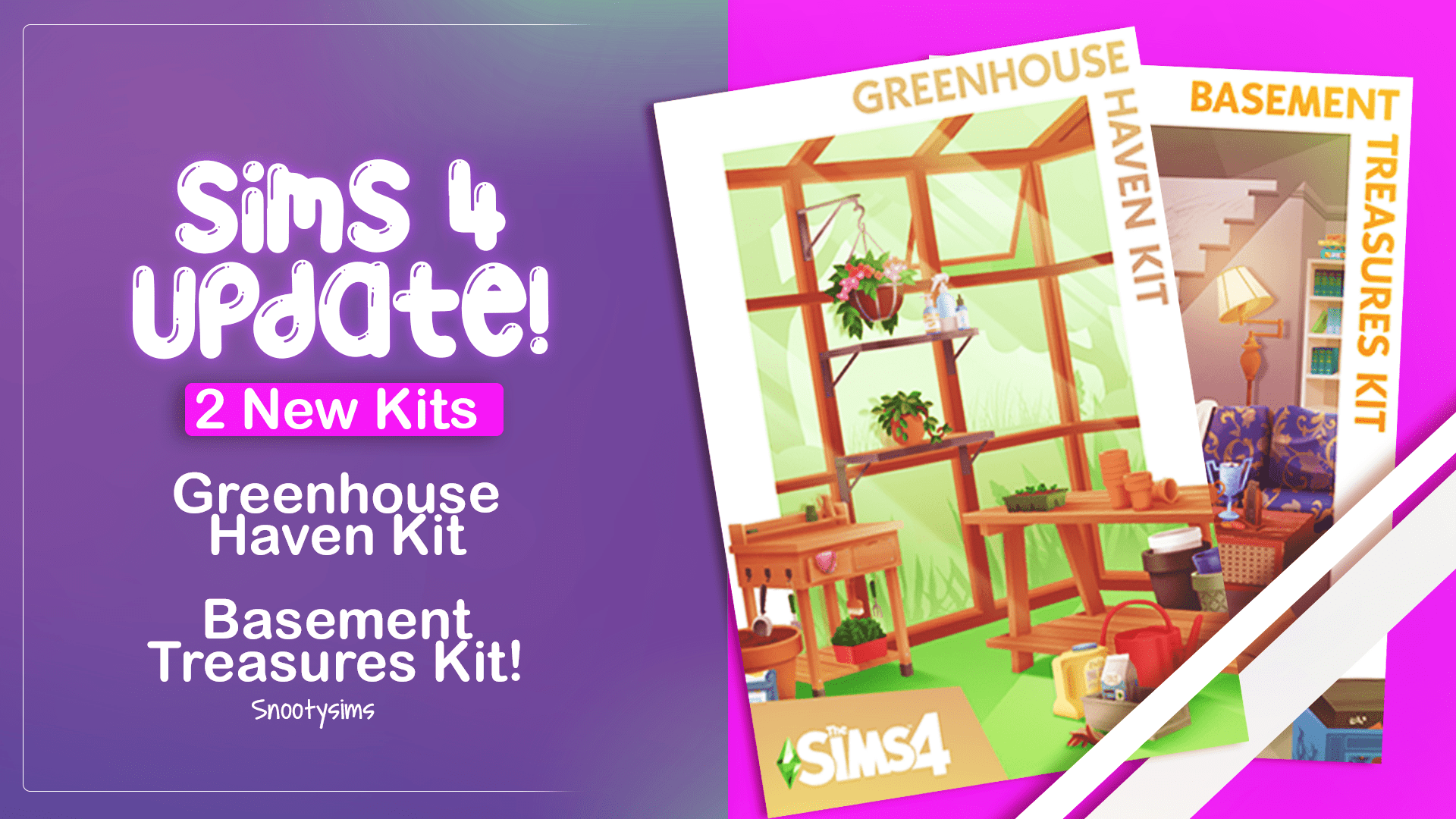 Greenhouse Haven and Basement Treasures New MustHave Kits for The Sims 4!