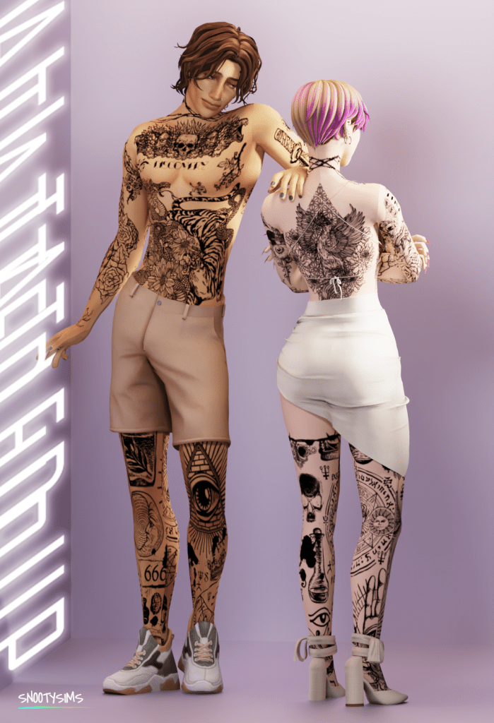 ALL TATTED UP Tattoo CC by SNOOTYSIMS