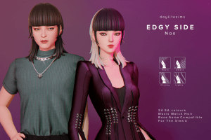 Rare Black and White Hair Mods for the Sims 4 — SNOOTYSIMS