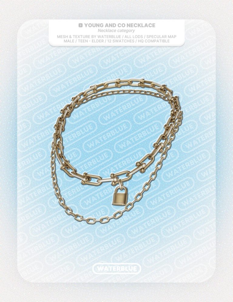 3361 young and co necklace waterblue
