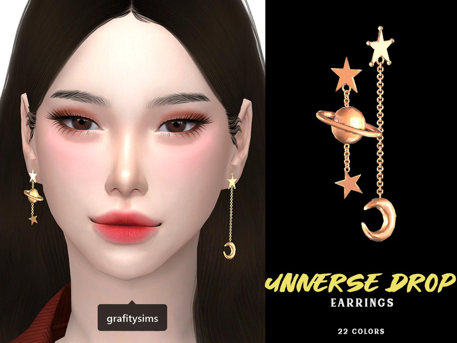 3924 universe drop earrings grafity cc