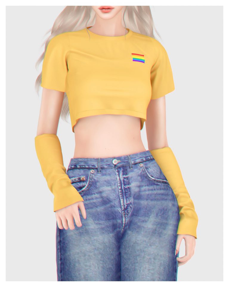 869 kimmy crop top and sleeves backtrack
