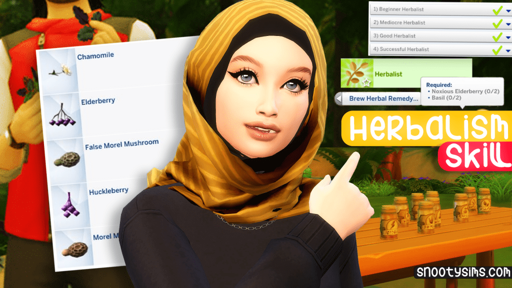 Herbalism Skill for The Sims 4 snootysims guide