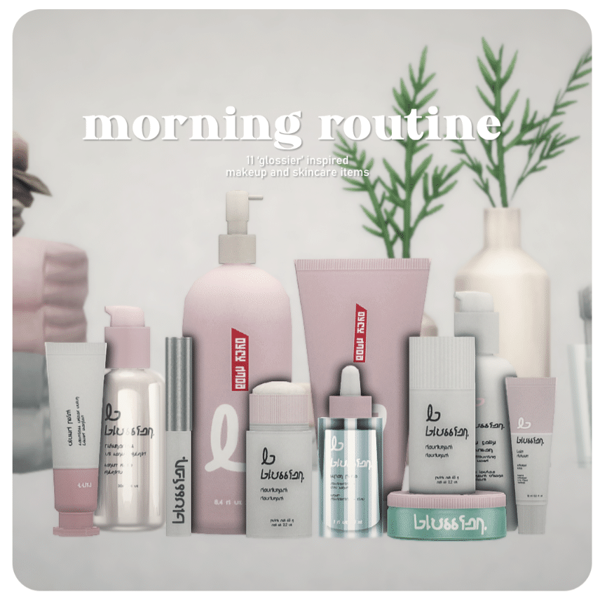 Morning Routine Skincare Clutter