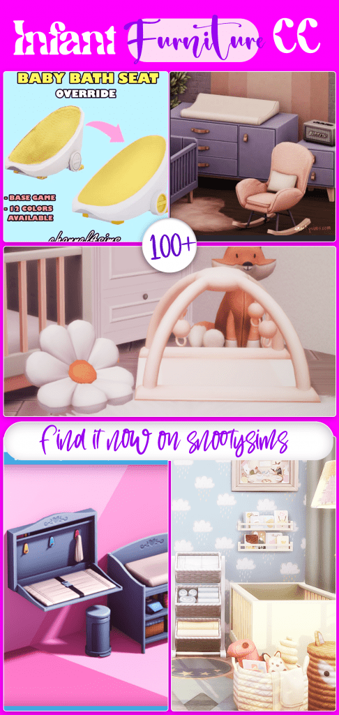 30 Versatile Infant Furniture CC For The Sims 4 Functional Deco   Infant Furniture Cc Snootysims Sims 4 486x1024 