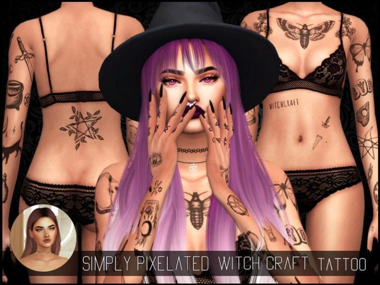 simplypixelated witch craft tattoo