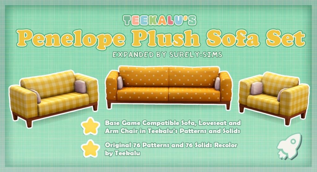Penelope Plush Sofa Set