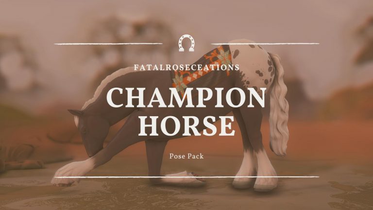 6796 champion horse pose pack fatal rose creations
