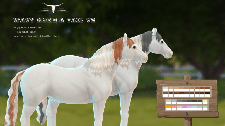 Search Results 25 Wavy Mane and Tail Recolor for Horses