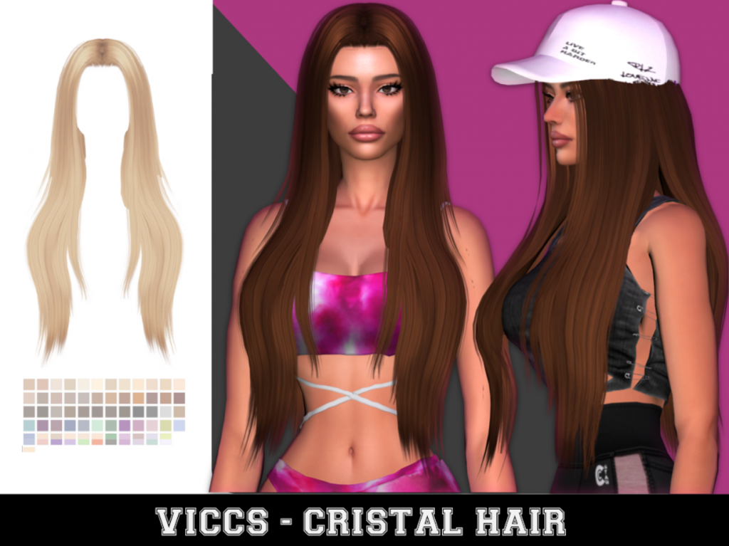 Cristal Hair: Long Straight Female Hair
