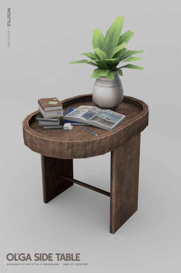 Oľga Wooden Side Table