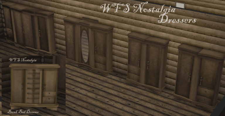 WFS Nostalgia Wooden Dressers Set