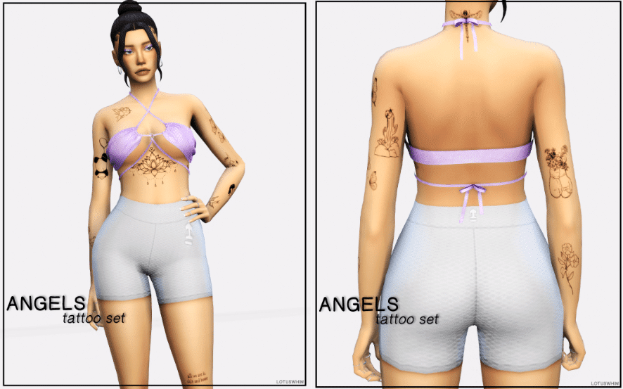 Angels Tattoo Set for Female [MM]