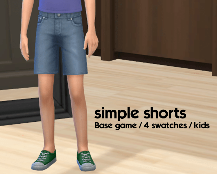 Simple Denim Shorts for Kids [MM]
