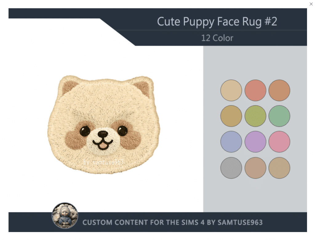 Cute Puppy Face Rug [ALPHA]