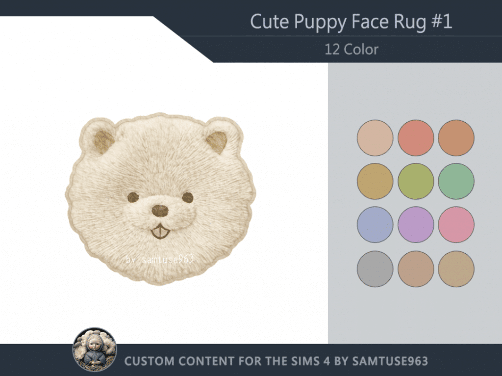 Cute Puppy Face Rug Decor [ALPHA]