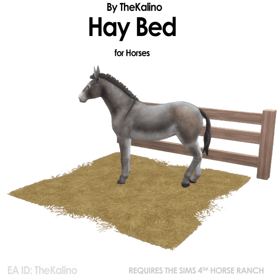 Simple Hay Bed without Frame for Horses [MM]