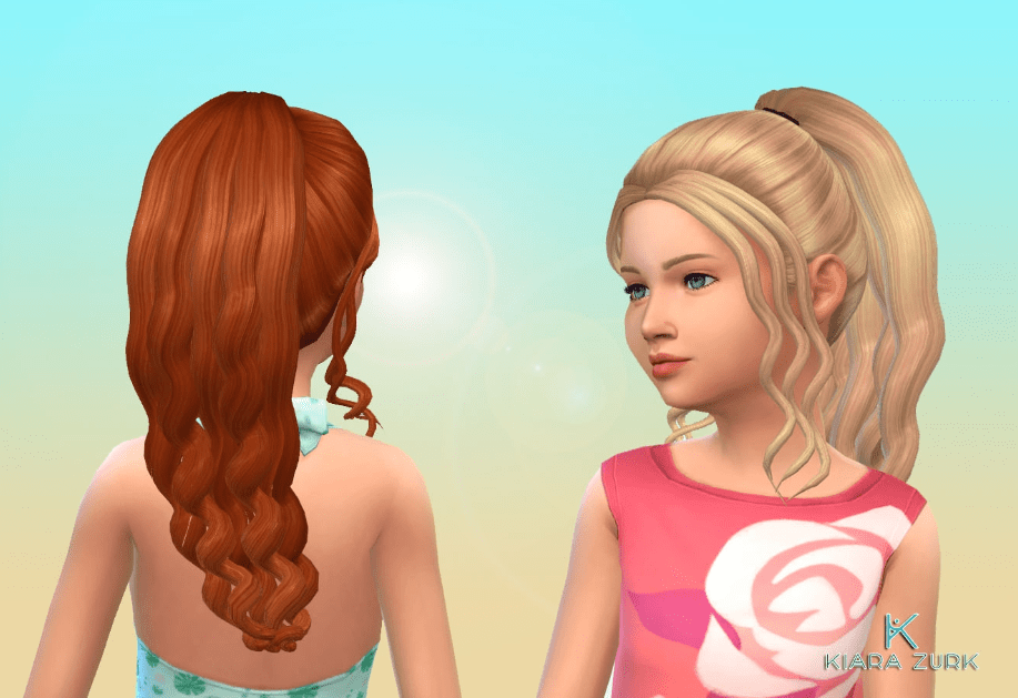 Rita Curly Ponytail Hairstyle for Kids [MM]