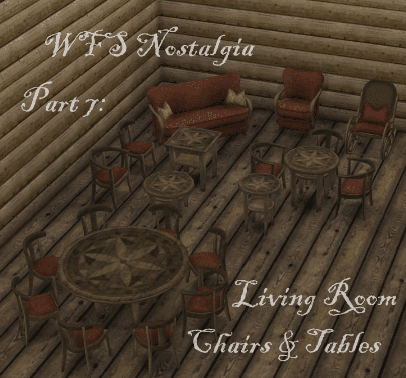 WFS Nostalgia Set Wooden Tables and Chairs [MM]