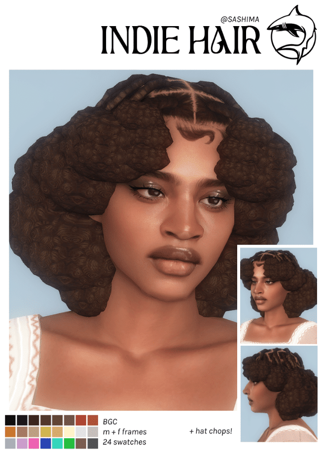 Braided Top with Afro Hair for Male and Female [MM]