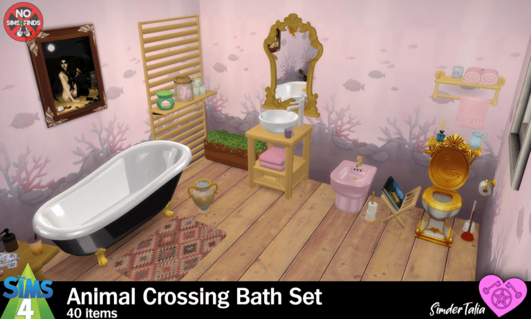 Animal Crossing Bath Set (Sink/ Bath Tub/ Urinal/ Shower/ Wardrobe/ Assorted Decors) [MM]