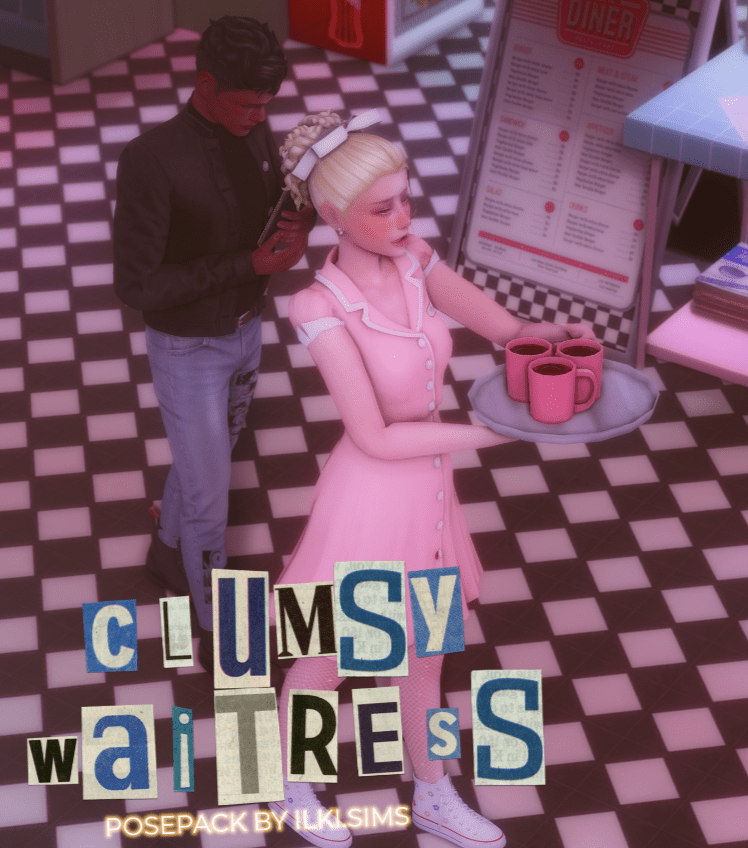 Clumsy Waitress Pose Pack