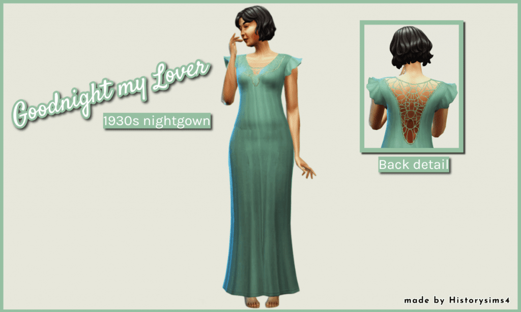 1930's Long Nightgown with Open Back [MM]