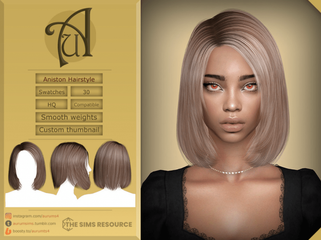 Aniston Short Apple Cut Hairstyle [ALPHA]