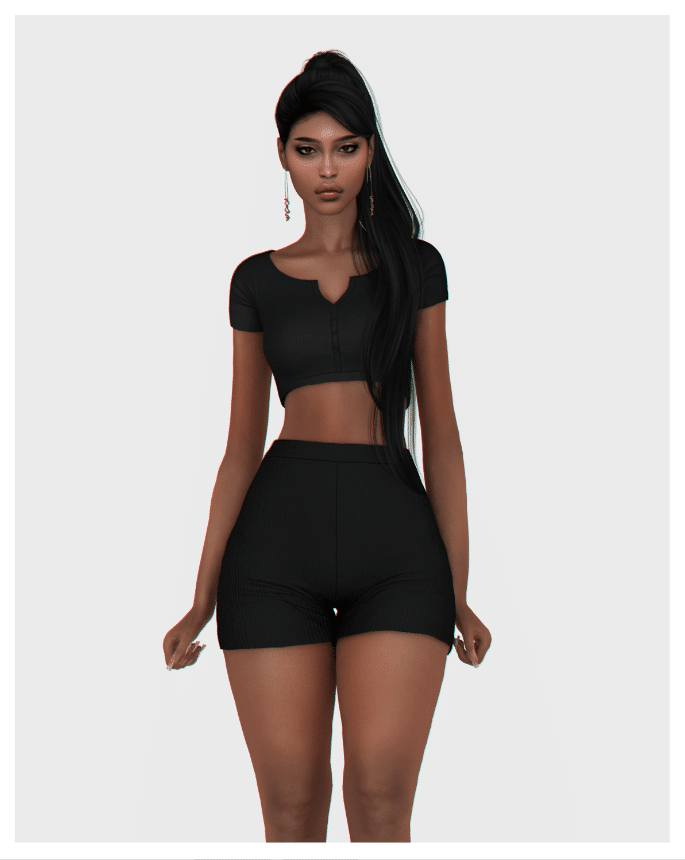 Crop Top and Short Tights Set for Female [ALPHA]