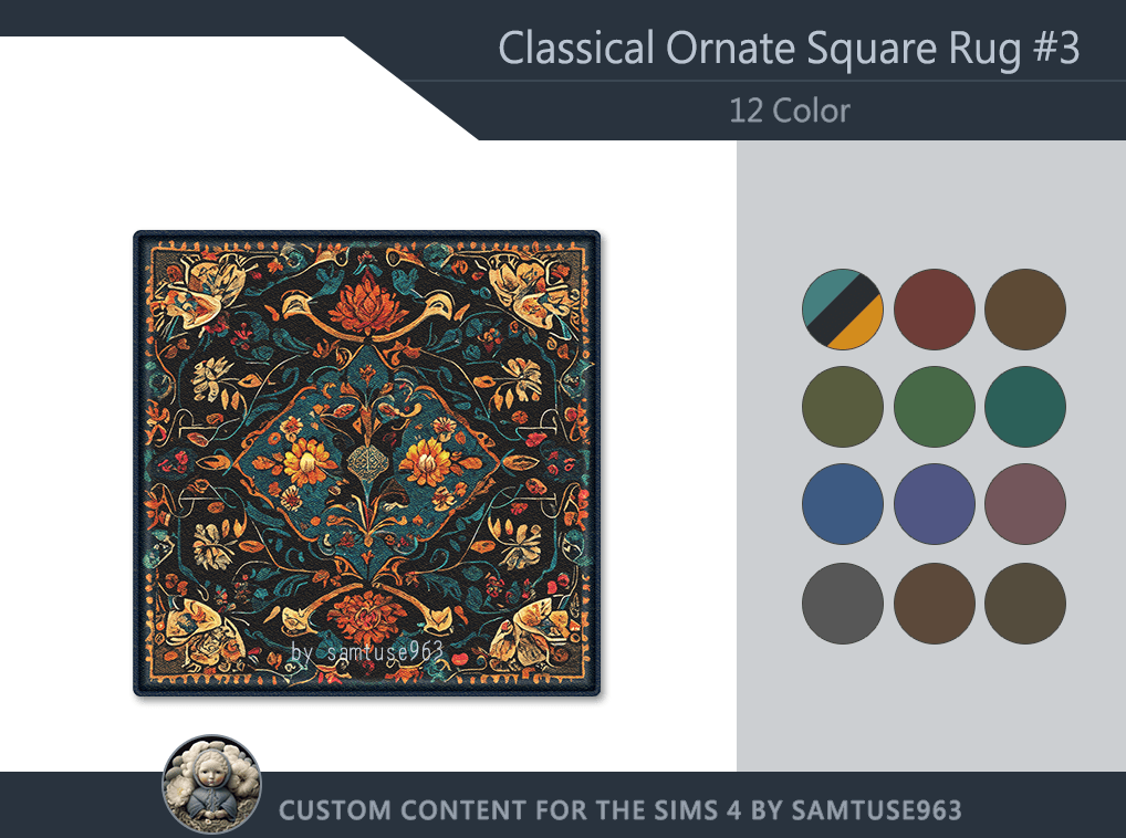 Classical Ornate Square Rug [ALPHA]