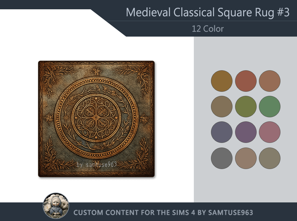 Medieval Classical Square Rug [ALPHA]