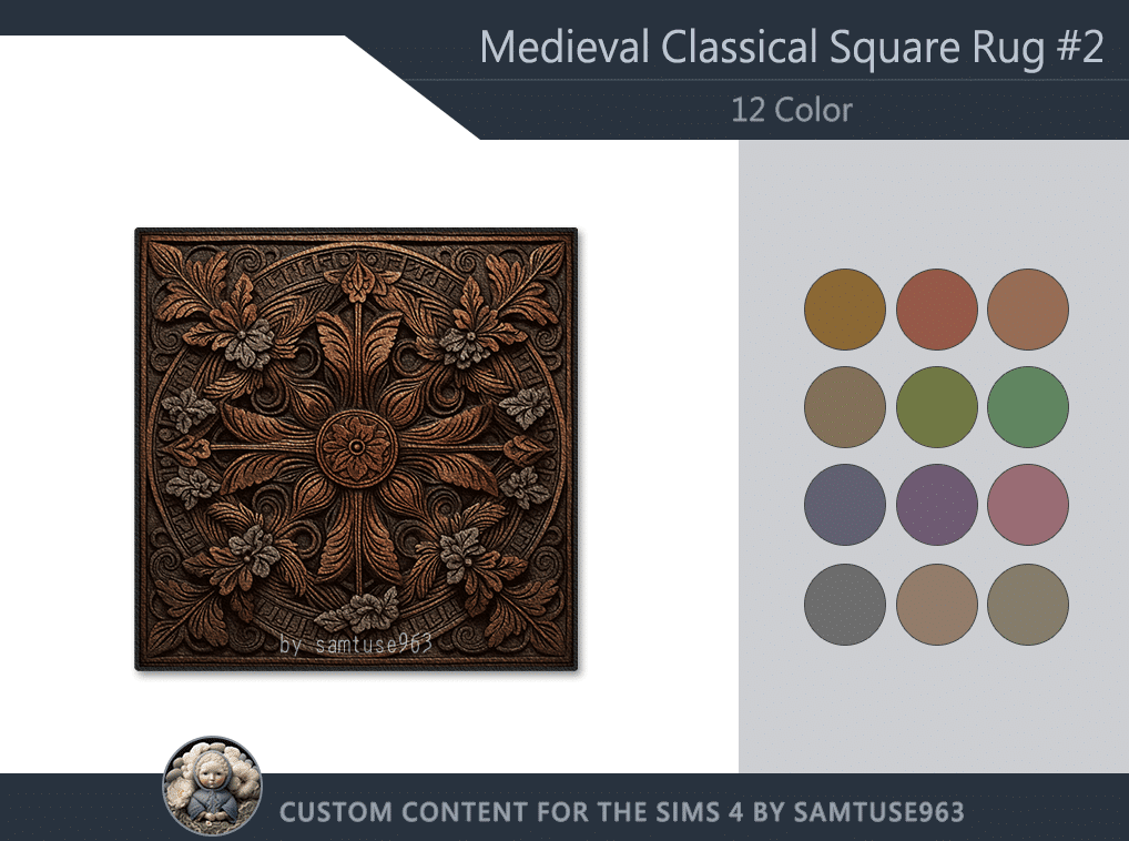 Rustic Floral Medieval Rug [ALPHA]