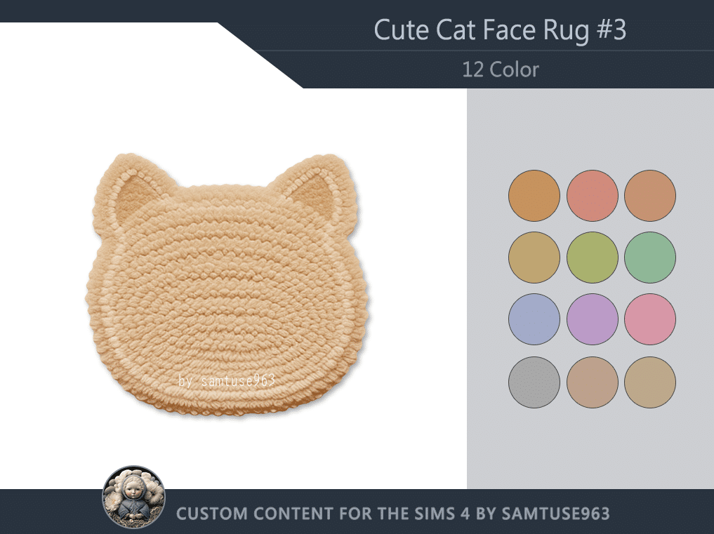 Horizontal Textured Cat Face Rug [ALPHA]