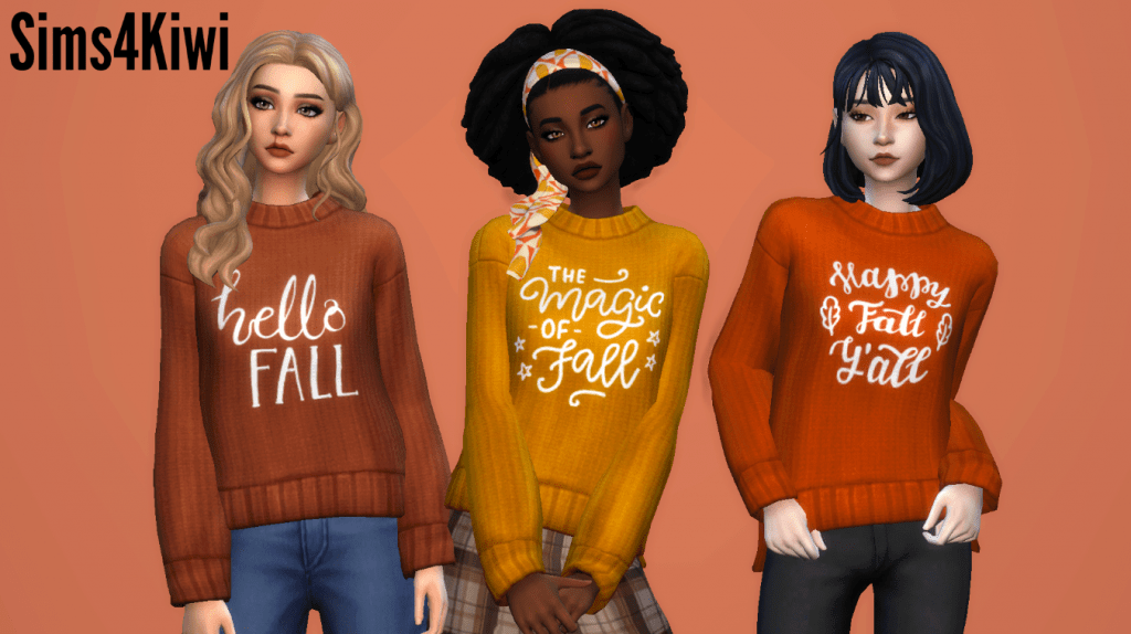 Fall Themed Sweaters for Female [MM]