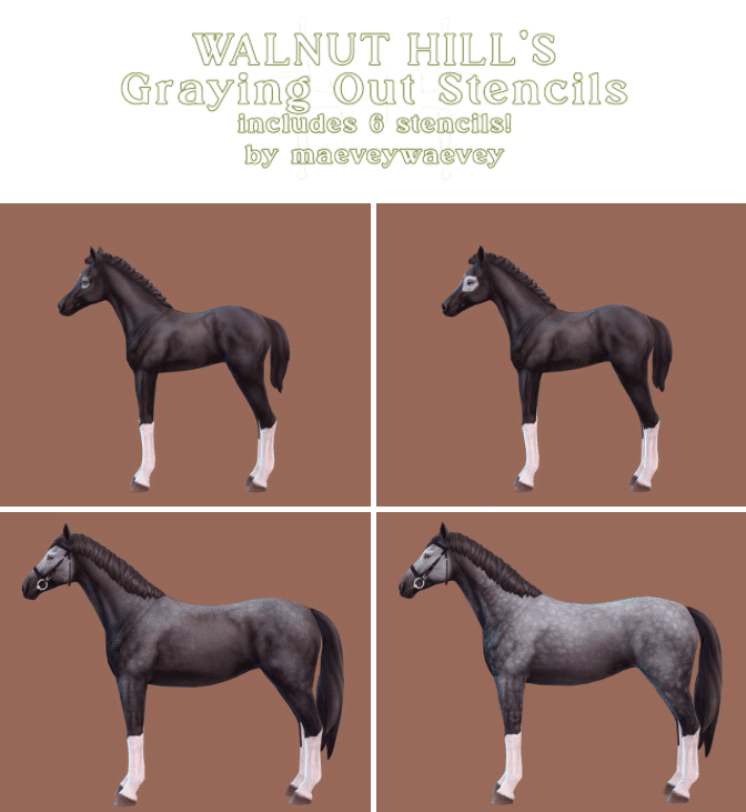 Graying Out Stencil for Horses [MM]