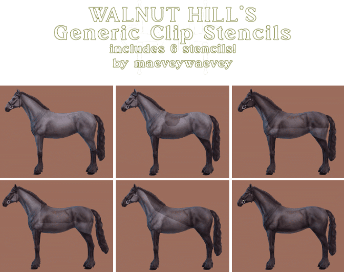 Saddle Marks and Generic Clip Stencils for Horses [MM]