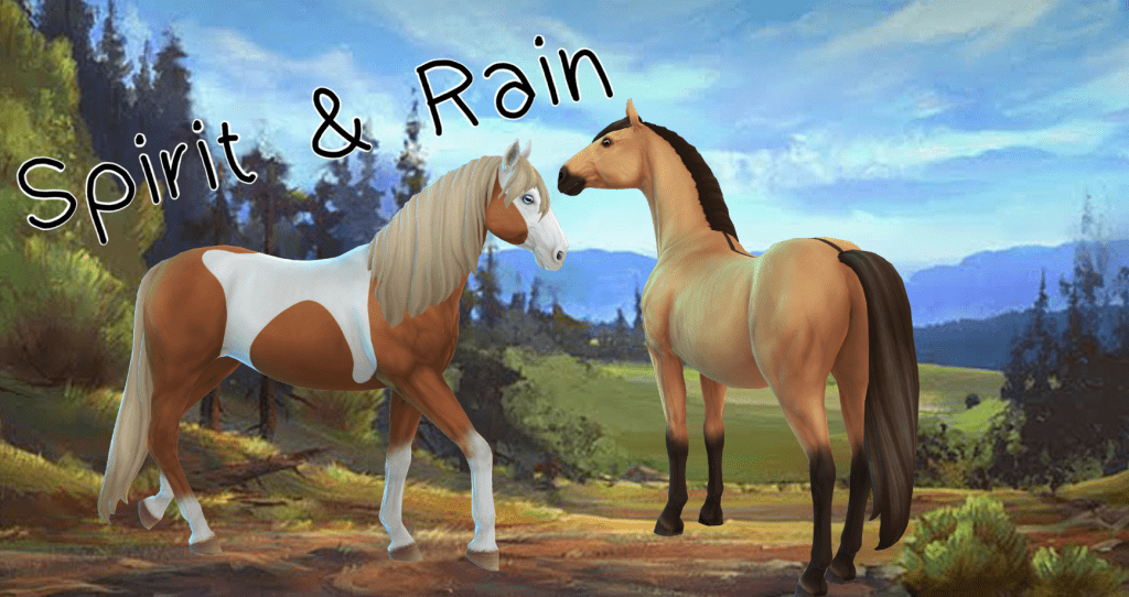 Spirit and Rain Stencil for Horses [MM]