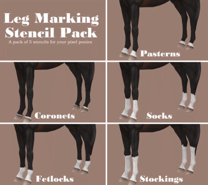 Leg Marking Stencil Pack for Horses [MM]