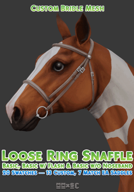 Loose Ring Snaffle Bridle for Horses [MM]