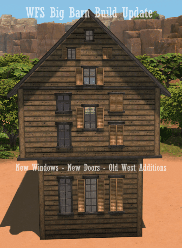 Big Barn Build Set (Doors/ Windows/ Fences/ Walls, Roof Trim) [MM]