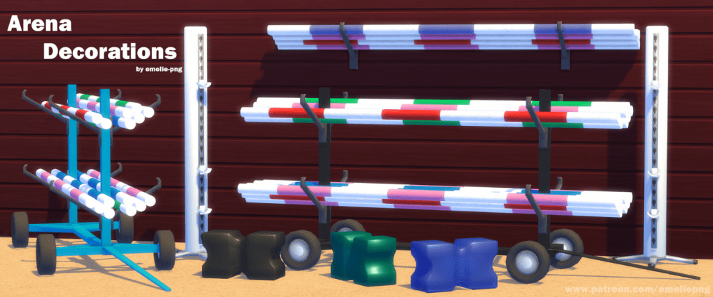 Assorted Arena Decorations (Jump Posts / Pole Cart/ Pole Hanger) [MM]