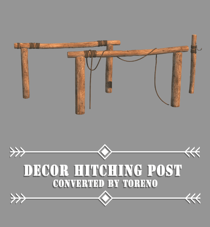 Wooden Hitching Posts Decor [ALPHA]