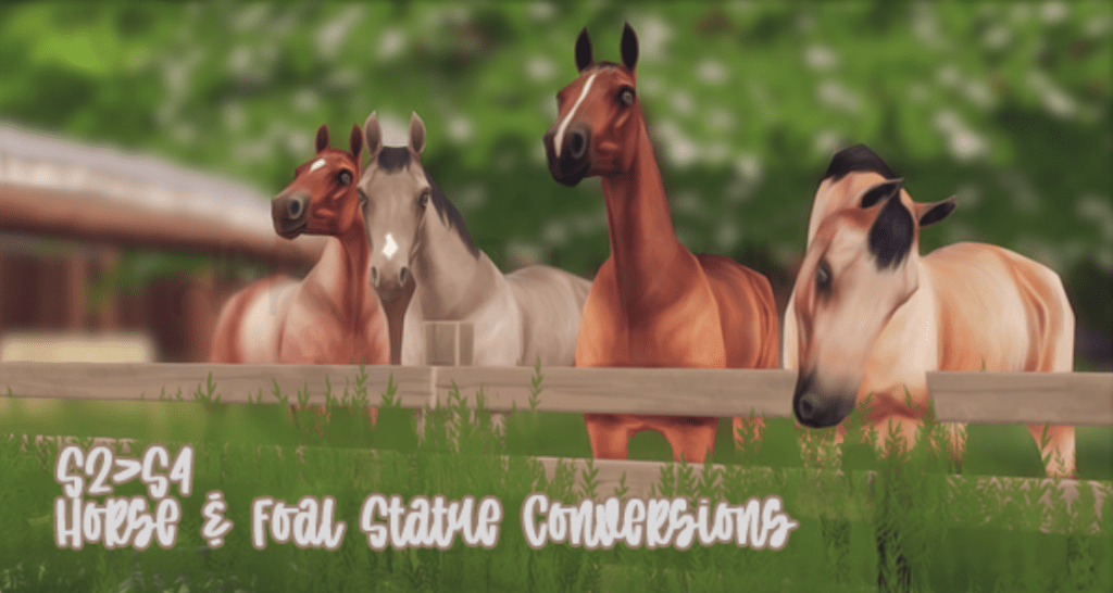 Realistic Horse & Foal Statues [MM]