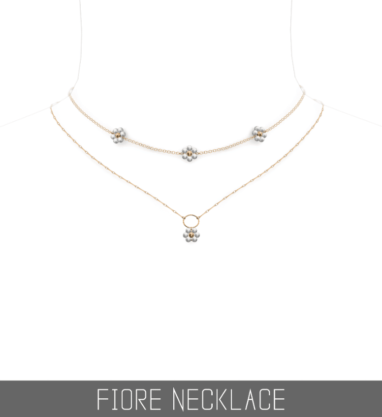 Fiore Pearl Floral Necklace [ALPHA]