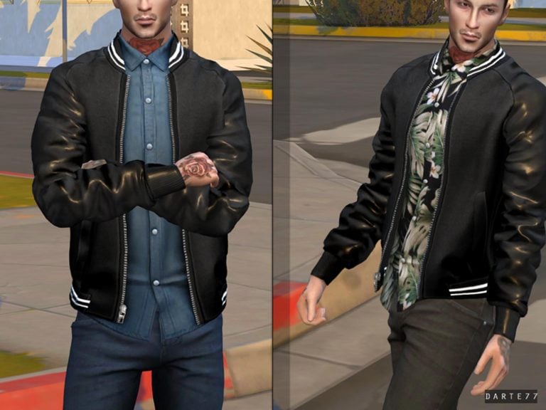 Search Results 41 Bomber Jacket with Leather Sleeves