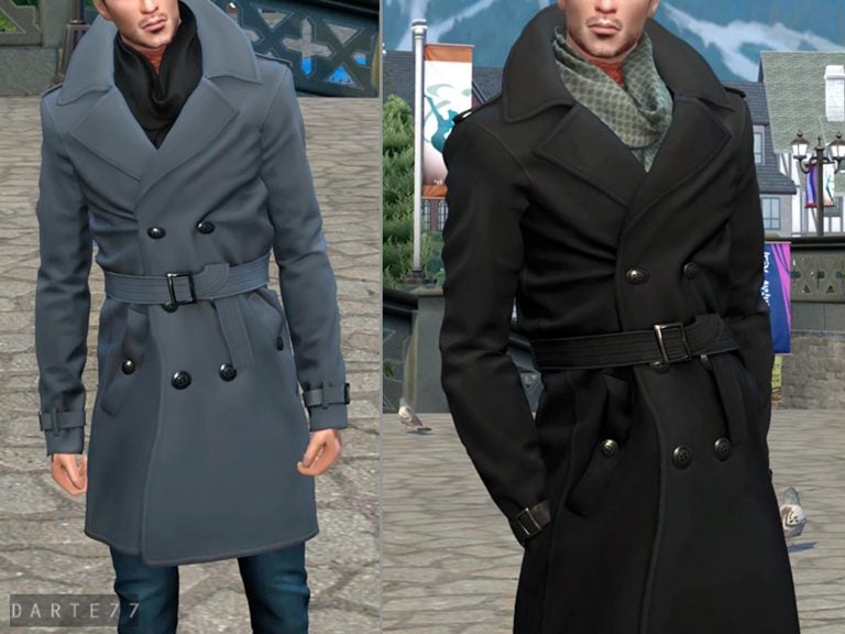 Long Trench Coat with Scarf [Alpha]
