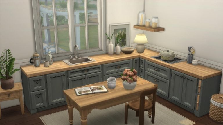 WIP – Kitchen Set ( Sink / Cabinet / Lamp / Vase / Dining Table / Jars ) [MM]