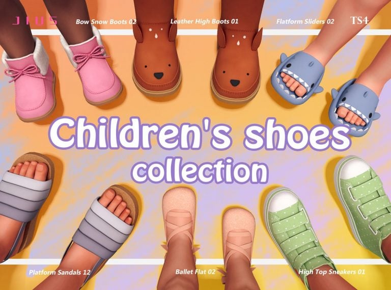 download children s shoes collection 01 jius sims
