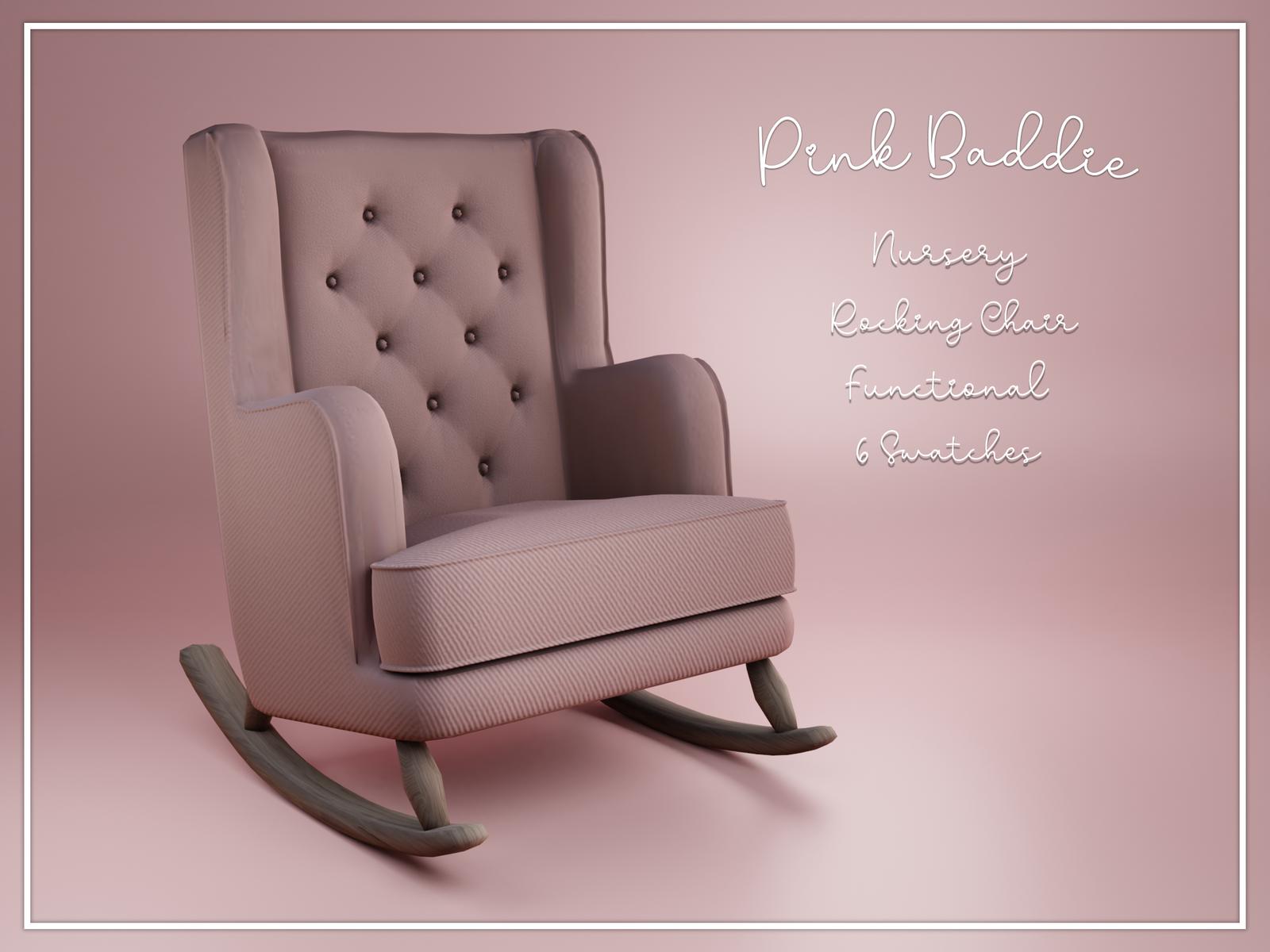 functional rocking chair pink baddie